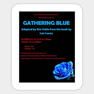 Carousel Theatre Gathering Blue Show Poster Sticker